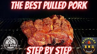 Pit boss pulled pork  how to make smoke pulled pork on pellet grill [upl. by Dowd]