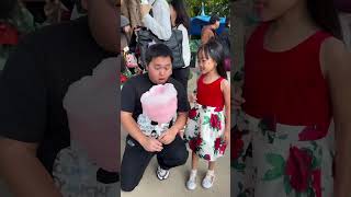 Cotton candy prank on dad 😱🤣👧🏻❤️🥰✅🌈🚀 [upl. by Ahsoem]