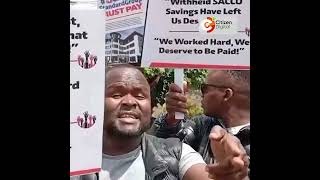 Former Standard Group employees hold protest demand payment of their salary arrears amp Sacco savings [upl. by Marline663]