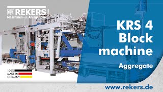 REKERS KRS4 Block Machine and Handling System Aggregate [upl. by Arvonio]