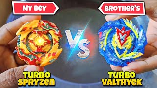 Turbo spryzen vs Turbo valtryek beyblade l cho z spriggan vs cho z valtryek [upl. by Malvia947]