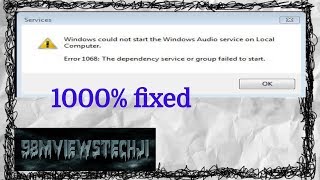 how to fix windows could not start the windows audio service on local computer error 1068 pc 7810 [upl. by Aitnas]