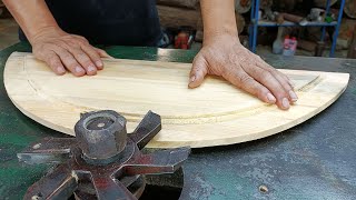 Even NASA professors had to discuss Idea making curved wood using milling blade on a TUBI machine [upl. by Ansley]