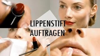 Schminkschule  Mund  Lippenstift auftragen  Brigittede [upl. by Aliber]