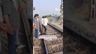 A man was arrested after trying to film a reel while driving his Mahindra Thar on a railway track [upl. by Brunhilde776]