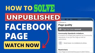 How To Get It Back Facebook Page Unpublished 2024  Facebook Page Unpublished Problem Solve [upl. by Zetta]