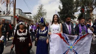 Assyrians in Iraqs Dohuk celebrate new year quotAketoquot festival  AFP [upl. by Camarata]