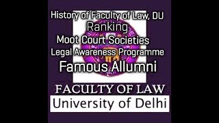 Brief Description about Faculty of Law Delhi University [upl. by Martineau]