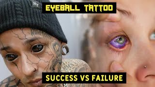 Eyeball tattoo Success Vs Failure amanhussain36 eyeballtattoo tattooartist viral trending [upl. by Acinhoj]