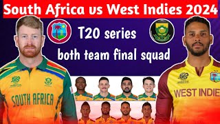 South Africa vs West Indies T20 series 2024 schedule  SA vs WI [upl. by Yehudi]