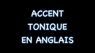 Laccent tonique en anglais 5 règles de base pour améliorer votre prononciation anglaise [upl. by Leonsis]