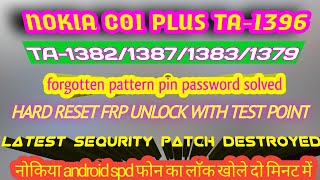 Nokia C01 Plus Ta1396 1382138713831379 Hard Reset  Frp Lock  With Unlock Tool Test Point [upl. by Leuamme]