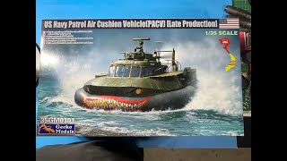 Sprue Review Gecko Models 135 US Navy Patrol Air Cushion Vehicle [upl. by Enaelem5]