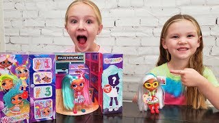 Opening Hairdorables Surprise Doll Toys With Trinity [upl. by Ydiarf]