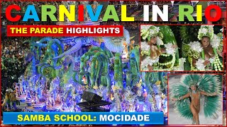 Carnival Parade in Rio 2024  Highlights from Samba School MOCIDADE  Brazil [upl. by Nnaira]