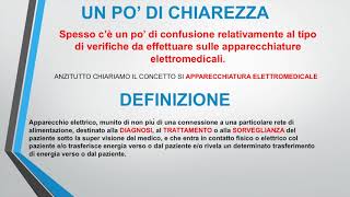 LEZIONE SULLE VERIFICHE DI SICUREZZA ELETTROMEDICALI [upl. by Sethi]