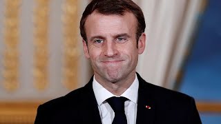 Frankreichs Präsident Macron Truppenbesuch im Tschad [upl. by Eilrak]