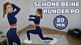 20 Min Beine amp Po Workout Warm Up  Mit oder ohne Springen amp mit oder ohne Theraband [upl. by Freiman818]