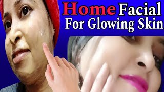 🔥 Glowing Skin Home Remedy  home facial for glowing skin [upl. by Ahtelra875]