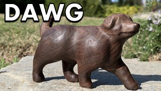 Carving a Wooden Dog with a Dremel Rotary Tool  How To [upl. by Aniahs]