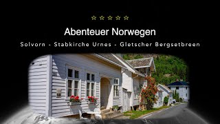 Abenteuer Norwegen Solvorn Stabkirche Urnes amp Bergsetbreen 4K [upl. by Angelle]