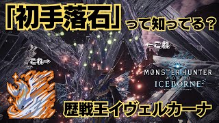 【MHWI】知ってると便利！歴戦王イヴェルカーナ戦での「初手落石」のコツについて解説＆実践 ソロ推奨【配信切り抜きアイスボーン太刀】 [upl. by Blakelee]