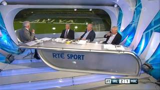 Liam Brady fight with Bill O Herlihy RTE Ireland vs Macedonia HD [upl. by Clarisse]