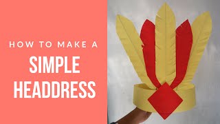 HOW TO MAKE A SIMPLE HEADDRESS [upl. by Idalia]