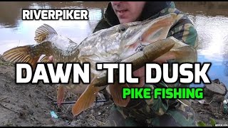 River pike lure session  dawn til dusk video 73 [upl. by Sharline559]