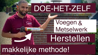 DOEHETZELF Hoe moet je voegen en metselwerk herstellen Leer een makkelijke en simpele methode [upl. by Sou]