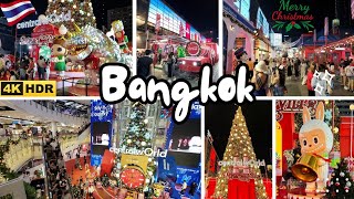 🇹🇭 4K HDR  Central World Christmas Lights Night Walk  🎄 2024 Bangkok [upl. by Naitsyrk117]