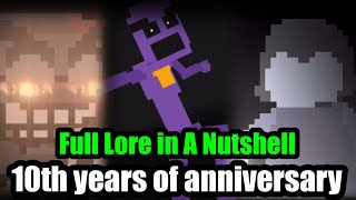 Full FNAF Lore in a Nutshell 10th YEARS OF ANNIVERSARY SPECIAL [upl. by Grodin]