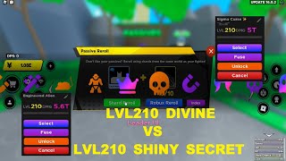 Reroll LVL210 DIVINE AND SHINY SECRET GON In Anime Fighters Simulator [upl. by Ahsimot]