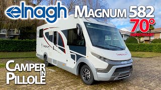 Elnagh Magnum 582 70° motorhome super accessoriato con letto centrale e soggiorno di tendenza [upl. by Averir]