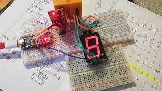 countdown on 7segment led display drived by i2c interface PCF8574 [upl. by Akcinahs413]