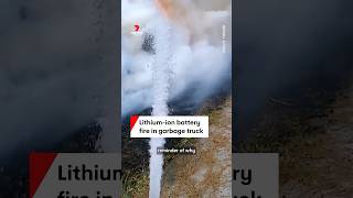 Lithiumion batteries spark fire in garbage truck [upl. by Tracie]