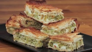 Πρασόπιτα με φέτα amp κεφαλογραβιέρα  FOOD VIDEOs [upl. by Starling]