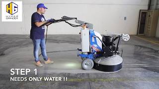 How to polish concrete floors in 3 steps  fast video [upl. by Peatroy]