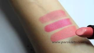 Illamasqua Lipsticks Lipglosses and Medium Pencil swatches [upl. by Amitak]