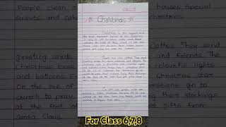 Essay EnglishChristmas 🎄For Class 678📚educationalvideo essay christmas festival [upl. by Sofie]