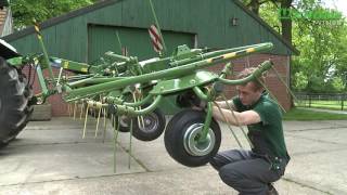 Set up a KRONE rotary tedder [upl. by Leugimsiul]