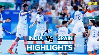 India Vs Spain Hockey Highlights IND Beat SPN Create History After 52 Years  Paris Olympics 2024 [upl. by Elatnahs456]