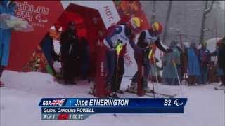 Womens slalom visually impaired 2nd run Alpine skiing  Sochi 2014 Paralympic Winter Games [upl. by Aserehtairam210]