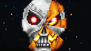 Terraria Post dog Pumpking Vs Skeletron Prime Tmodloader 144 Smash Bros Boss Fight [upl. by Bunker]