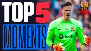 TER STEGEN PICKS HIS TOP 5 LA LIGA MOMENTS 🏆 [upl. by Liahus]