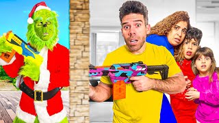 EL GRINCH nos RETA a UNA BATALLA de NERF4PLUSONE [upl. by Ainoloppa]