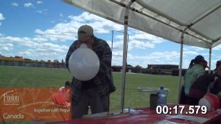 Fastest Time to BlowUp Balloon with Nose  296 Seconds [upl. by Ansel]