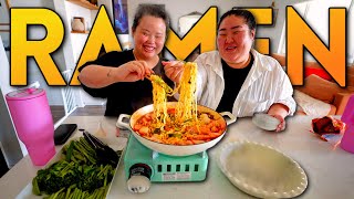 NEW Buldak TOM YUM Spicy Ramen Noodles Mukbang  Shrimp  Seafood 먹방 Eating Show Cooking  Eating [upl. by Stargell884]