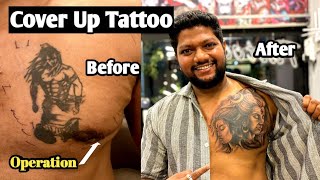 New Cover Up Tattoo  Before After  Tattoo  Kiran Paste Vlogs [upl. by Akkahs]