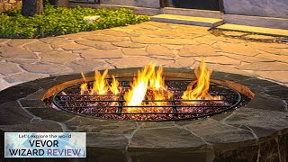 VEVOR Fire Pit Grate Heavy Duty Iron Round Firewood Grate Round Wood Review [upl. by Kcired]